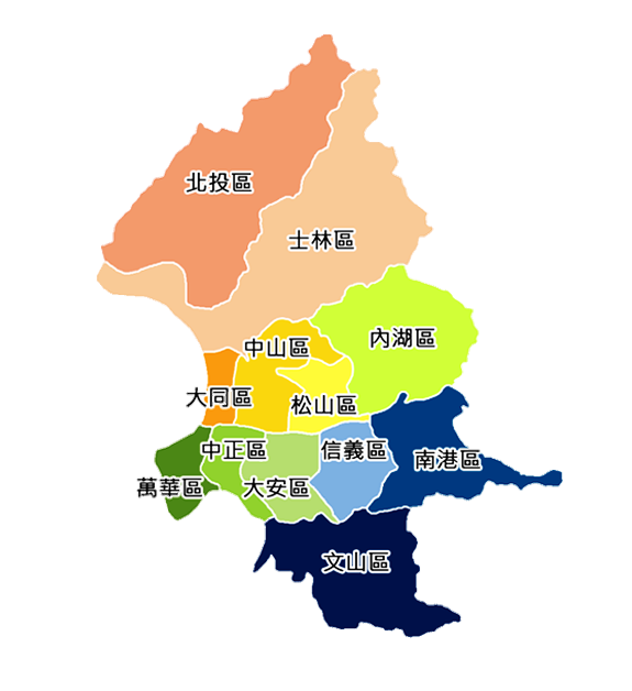 臺北市行政區地圖